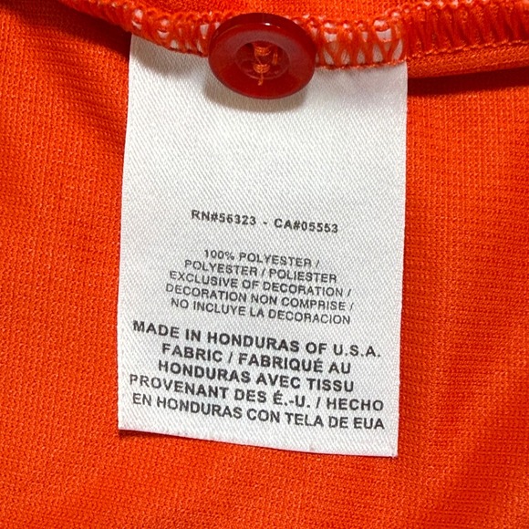 Clemson Tigers Nike Mens XL Dri-FIT Polo Shirt Orange Short Sleeve NCAA Football - Picture 5 of 8